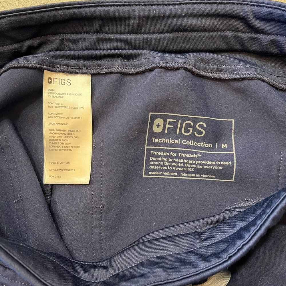 Figs Technical Collection Dark Blue Scrub Pants
